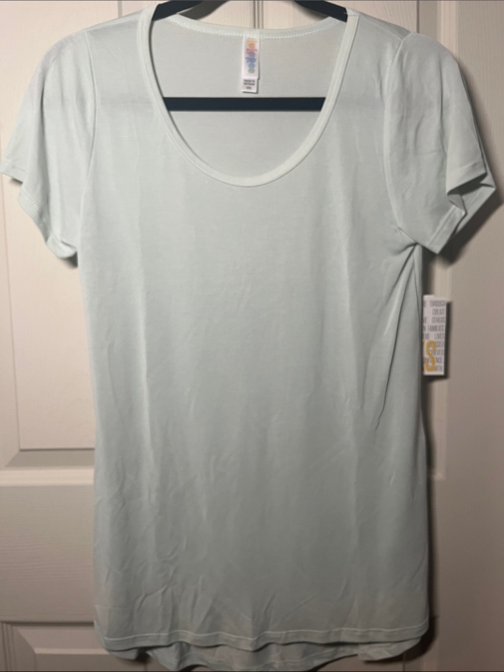 LuLaRoe Light Mint Short Sleeve Scoop Neck Top
